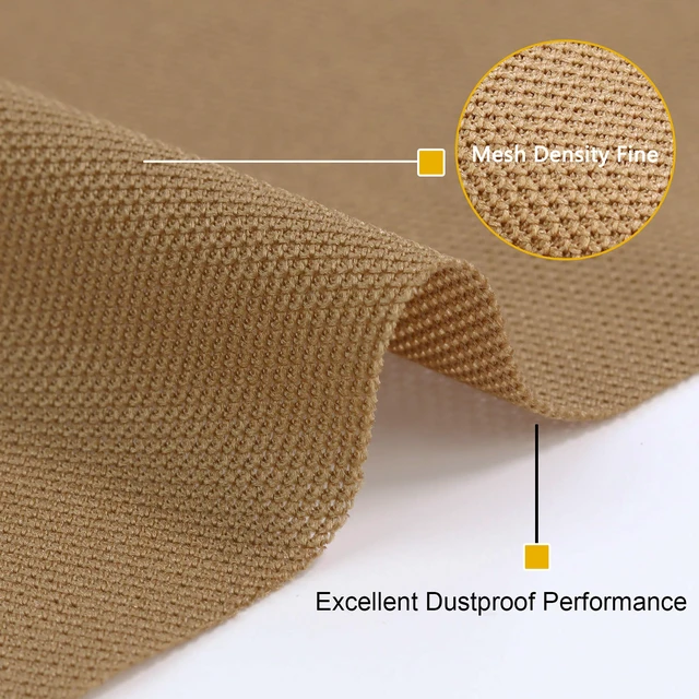 Alt view image 4 of 7 - 96" x 54" Speaker Grill Cloth, Stereo Grill Mesh Fabric Brown Dustproof for Custom Cabinets Replacement Speaker Cloth Restoration Home Theater Decor Audio Subwoofer Covers