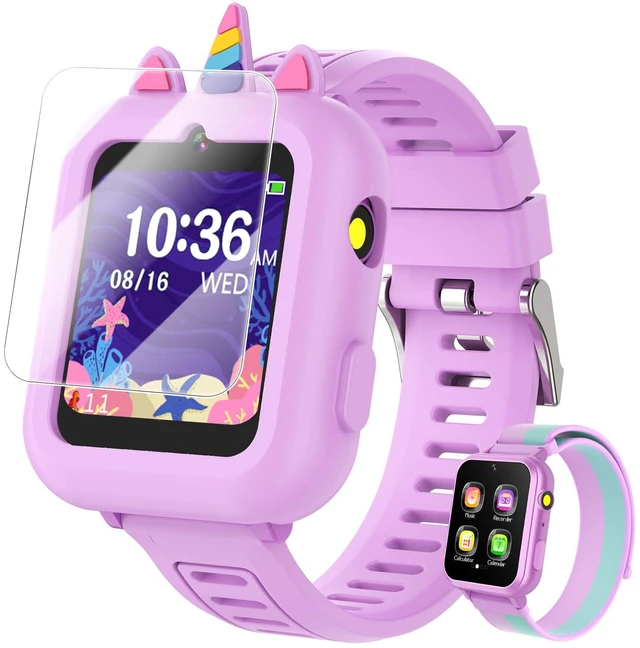 Main image of Smart Watch for Kids with 39 Games Touchscreen Camera Video, Music Player, Pedometer, Calculator, Calendar, Stopwatch, Flashlight, Alarm Clock 12/24 hr, Birthday Gifts Toys for Girls Ages 3-12