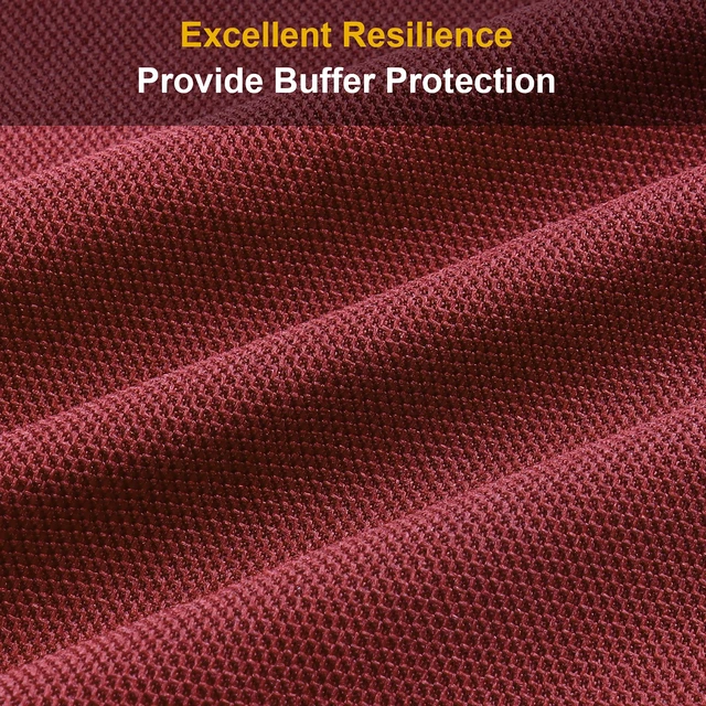 Alt view image 3 of 7 - 96" x 54" Speaker Grill Cloth, Stereo Grill Mesh Fabric Buegundy Dustproof for Custom Cabinets Replacement Speaker Cloth Restoration Home Theater Decor Audio Subwoofer Covers