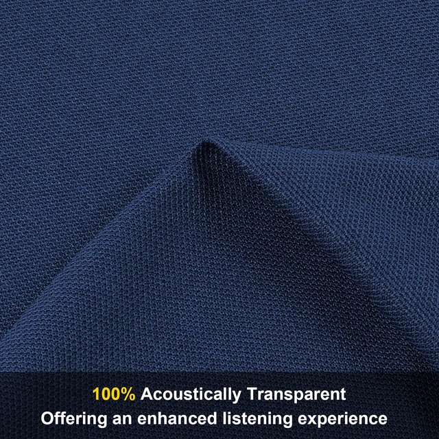 Alt view image 2 of 7 - 96" x 54" Speaker Grill Cloth, Stereo Grill Mesh Fabric Blue Dustproof for Custom Cabinets Replacement Speaker Cloth Restoration Home Theater Decor Audio Subwoofer Covers