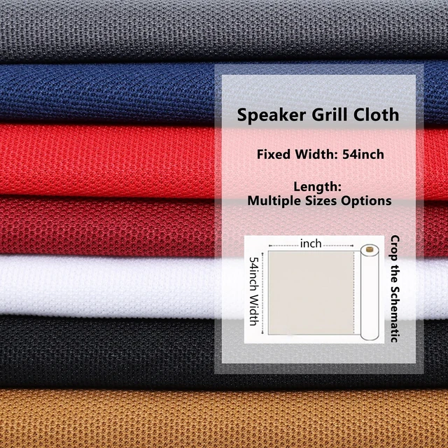 Alt view image 5 of 7 - 96" x 54" Speaker Grill Cloth, Stereo Grill Mesh Fabric Brown Dustproof for Custom Cabinets Replacement Speaker Cloth Restoration Home Theater Decor Audio Subwoofer Covers