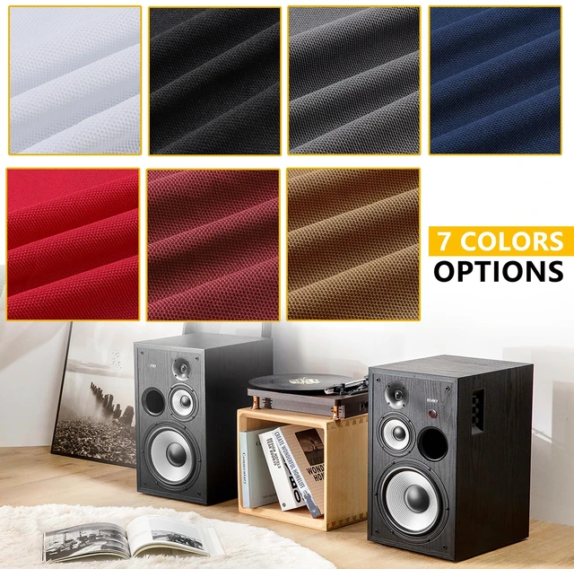Alt view image 6 of 7 - 96" x 54" Speaker Grill Cloth, Stereo Grill Mesh Fabric Blue Dustproof for Custom Cabinets Replacement Speaker Cloth Restoration Home Theater Decor Audio Subwoofer Covers