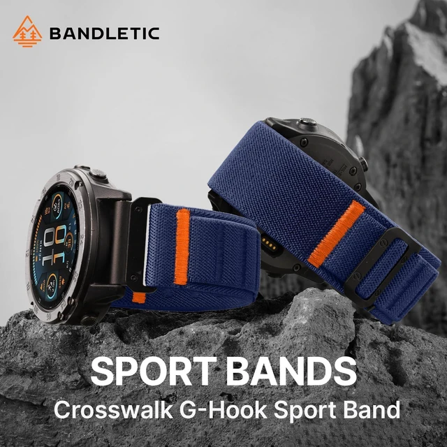 Alt view image 6 of 7 - 26mm Quick Fit Watch Band Outdoor Compatible with Garmin Watch Rugged Soft Stretchy Sports Loop Strap with G-Hook For Fenix 9 8 51mm/7X/5X Plus,Tactix/D2 Mach 2 51mm/Instinct 2X,Descent