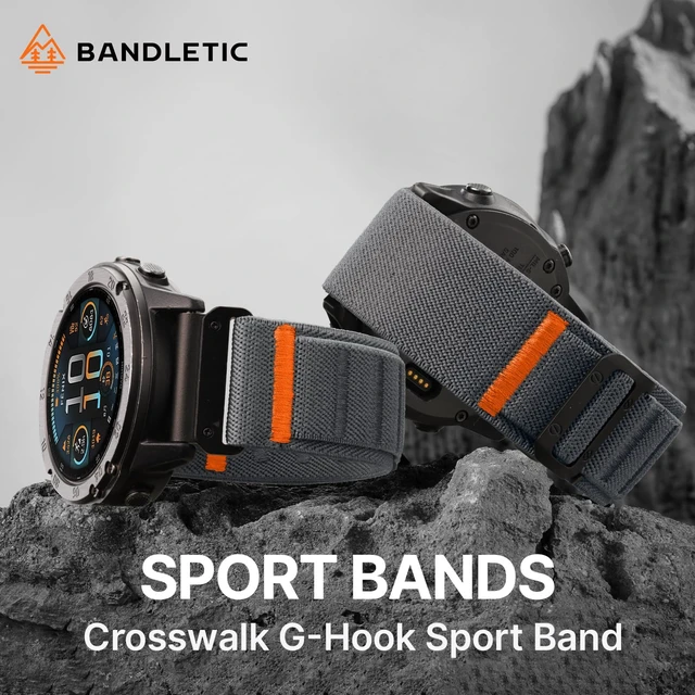 Alt view image 2 of 7 - Sport 26mm Quick Fit Compatible with Garmin Fenix 6x Watch Band Rugged Soft Stretchy Outdoor Loop Strap with G-Hook For Fenix 9 8 51mm/7X/5X Plus,Tactix/Epix Pro2 51mm/Instinct 2X,Tactix 8
