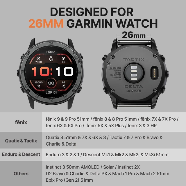 Alt view image 3 of 7 - 26mm Quick Fit Compatible with Garmin Fenix 8 51mm Watch Band Nylon Stretchy Sport Strap with G-Hook for Fenix 9/Tactix/Epix Pro2 51mm/Instinct 2X/Tactix Delta/Tactix 8 AMOLED,All Black