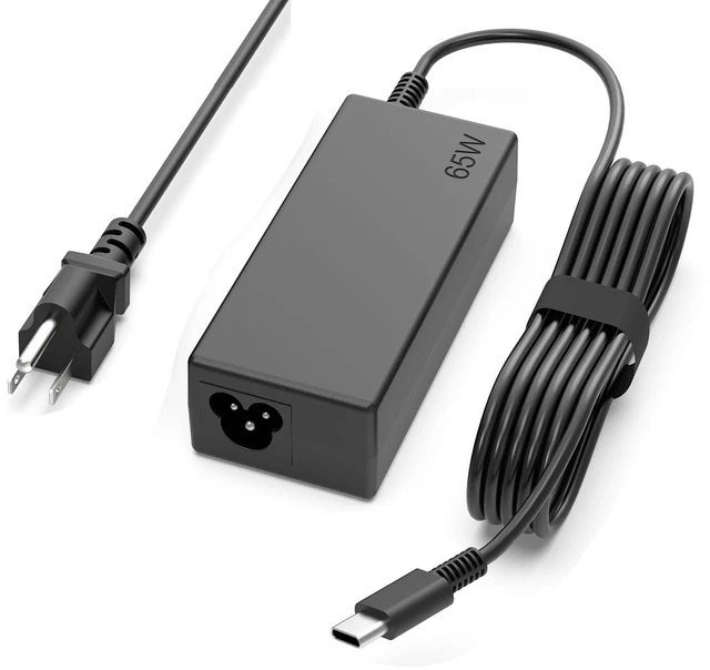 Main image of 65W USB C Laptop Charger Compatible with Lenovo ThinkPad T14 T15 X1 X13 E14 E15 T480s T490 E480 Yoga 9i 7i C930 C940720 Chromebook C330 S330 100e 300e 500e Type C Fast Power Supply AC Adapter