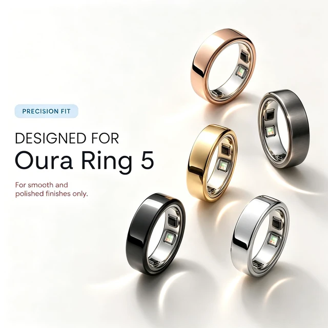 Alt view image 3 of 7 - 10-Pack Ultra Thin TPU Ring Protector Film for Oura Ring 5 Size 13 Clear TPU protector film for Oura Ring 5 helps reduce daily scuffs, preserves the original look, and stays on while charging