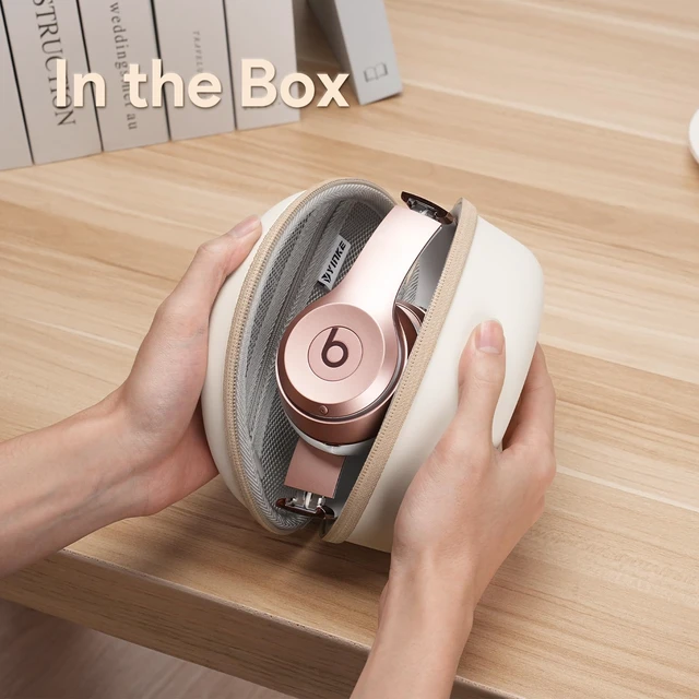 Alt view image 4 of 7 - Case for Beats Solo3 /Solo 4 On-Ear Headphones, Portable Travel Hard Shell Storage Bag (White)