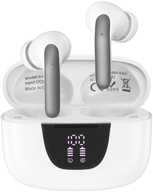 Main image of Wireless Bluetooth 5.3 Earbuds for iPhone 17 18 Pro Max 16 Pro 16e 15 Plus Pixel 11 10 9 8 Pro XL 9a 8a 7 Bluetooth Headphones 60H Playback LED Power Display in Ear Earphones with Microphone for Sport