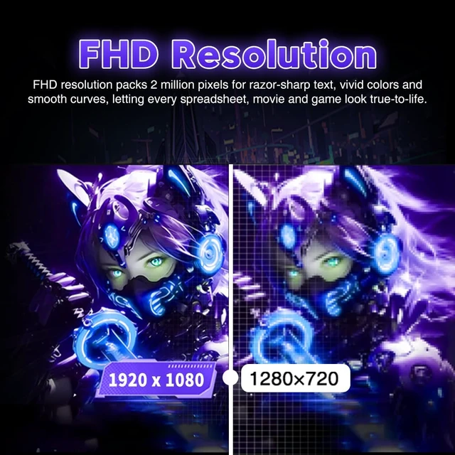 Alt view image 3 of 7 - Gaming Monitor 27 inch 240 Hz 1ms FHD 1920x1080 Computer Monitor 100% sRGB HDR10 HDMI x 2 & DP x 1 Port, Blue Light Filter, Support AdaptiveSync and Wall Mount