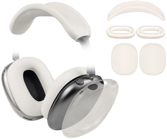 Main image of Protective Kit for AirPods Max 2/1 (2026/2024/2020, USB-C/Lightning), Headband Cover + TPU Case Protector + Silicone Ear Pad Covers, Sweatproof, Washable, Anti-Scratch (Starlight)
