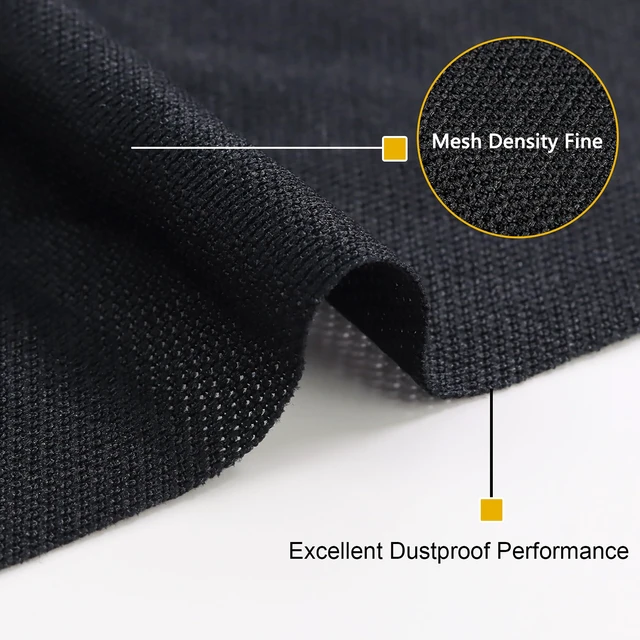 Alt view image 4 of 7 - 96" x 54" Speaker Grill Cloth, Stereo Grill Mesh Fabric Black Dustproof for Custom Cabinets Replacement Speaker Cloth Restoration Home Theater Decor Audio Subwoofer Covers