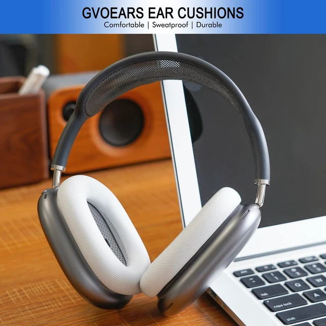Alt view image 7 of 7 - Ear Cushions Replacement for AirPods Max - Upgraded Ear Cups for Apple Headphones - GVOEARS Ear Pads Cover with Protein Leather Memory Foam (White)
