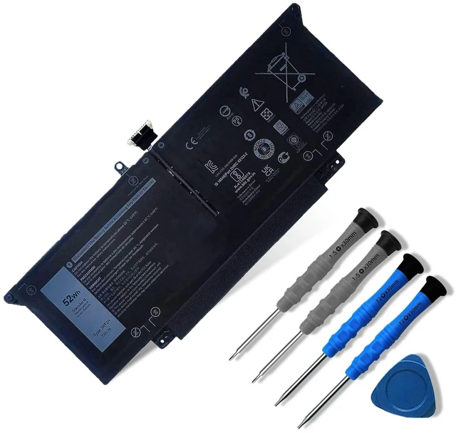 Main image of 52Wh JHT2H Laptop Battery Replacement for Dell Latitude 7310 7410 Series For Dell P34S P34S001 Latitude 7410 Chromebook Enterprise, HRGYV WY9MP 4V5X2 0HRGYV 09YYF 35J09 0WY9MP 04V5X2, 7.6V 6500mAh