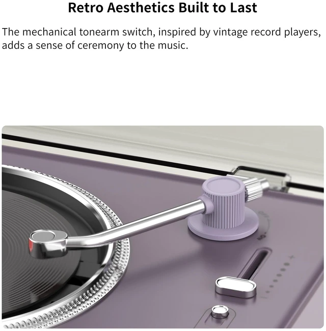 Alt view image 4 of 7 - CD Player Portable with HiFi SpeakersBluetooth Transmitter & ReceiverRetro Rechargeable Desktop Music Player for Home with Remote, USB/TF/AUX, Festival Gift Pueple