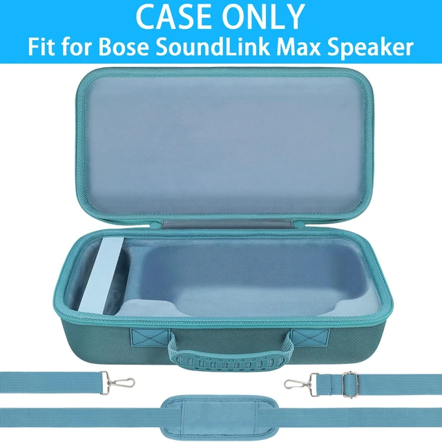 Alt view image 2 of 7 - for Bose SoundLink Max Portable Speaker Hard Travel Case, Blue EVA Hard Shell, Dedicated Compartment, Accessory Storage, Silicone Hand Strap, Detachable Shoulder Strap, Shock Protection