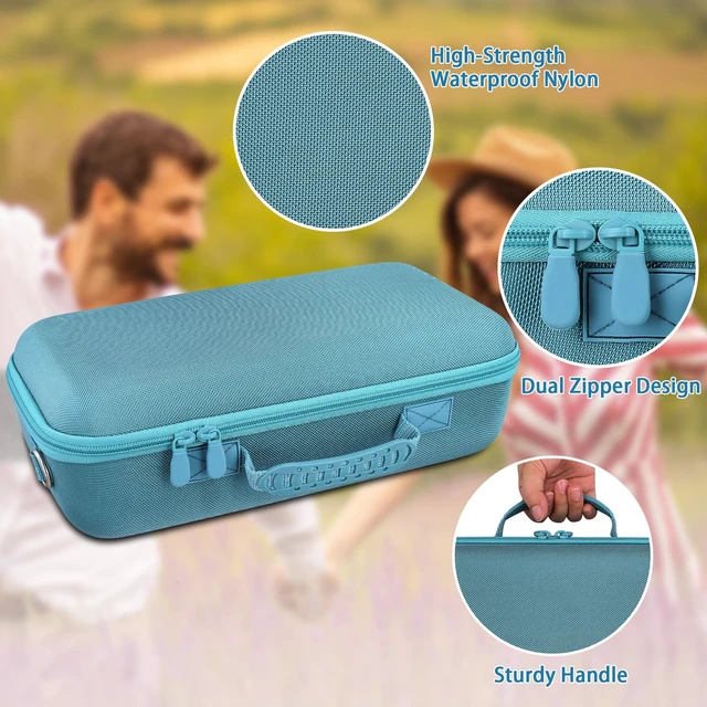 Alt view image 4 of 7 - for Bose SoundLink Max Portable Speaker Hard Travel Case, Blue EVA Hard Shell, Dedicated Compartment, Accessory Storage, Silicone Hand Strap, Detachable Shoulder Strap, Shock Protection