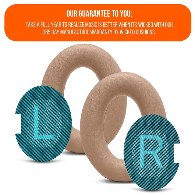 Alt view image 6 of 7 - PadZ QC25 - Upgraded Ear Pads for Bose QC15, QC25, QC35 & 35ii Made by Wicked Cushions Also fits QC2, AE2, AE2i, AE2W & Soundlink. Softer Leather, Luxury Memory Foam Beige