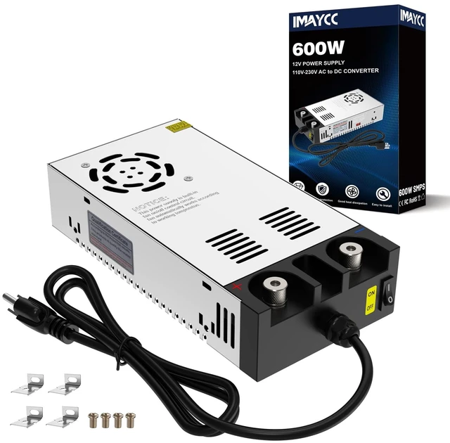 Main image of AC to DC Converter 12V SMPS,110V to 12V DC Converter,12 Volt Power Supply Max 600W 50A DC Power Converter, US040A