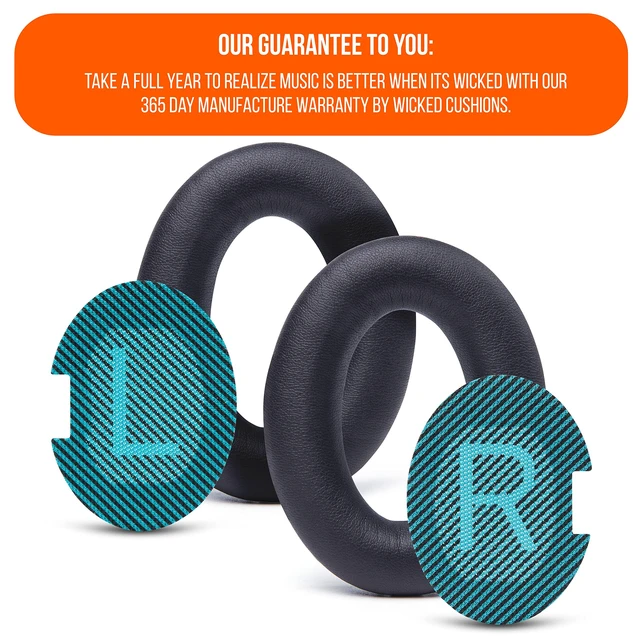 Alt view image 6 of 7 - PadZ QC25 - Upgraded Ear Pads for Bose QC15, QC25, QC35 & 35ii Made by Wicked Cushions Also fits QC2, AE2, AE2i, AE2W & Soundlink. Softer Leather, Luxury Memory Foam Black