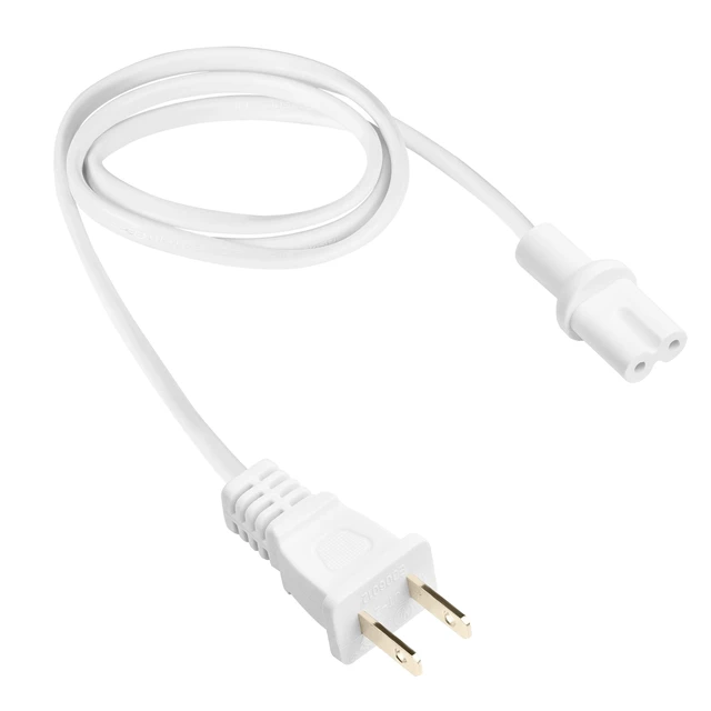 Alt view image 2 of 7 - 3-Foot Power Cord Compatible with Sonos Five, Sonos Play 5, Sonos Beam, Sonos Ray, Sonos Arc, Arc Ultra, Sonos Amp, Sonos Playbase, Sonos Sub Gen 3 and Sonos Sub Mini - White