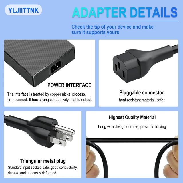 Alt view image 4 of 7 - 240W Laptop Charger for ASUS ROG Zephyrus TUF Gaming Power Adapter pin Compatible with Zephyrus G14 G16 Flow Z13 TUF A14 A16 A18 ProArt P16 PX13 Model GU605 GA605 GA403 FA808 FA401 FA608 Multiple