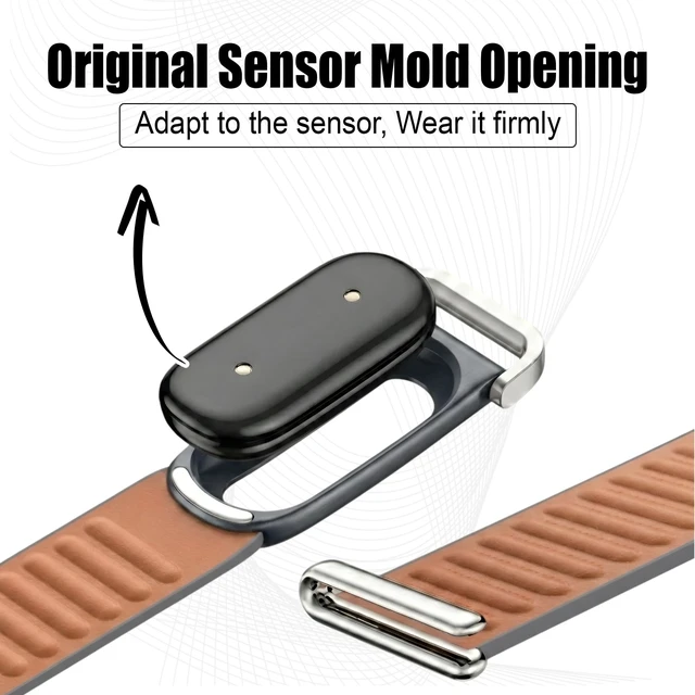 Alt view image 4 of 7 - Top-Grain Cowhide Leather Band Compatible with Google Fitbit Air, Genuine Leather Replacement Strap, Soft Comfortable Wristband for Men and Women