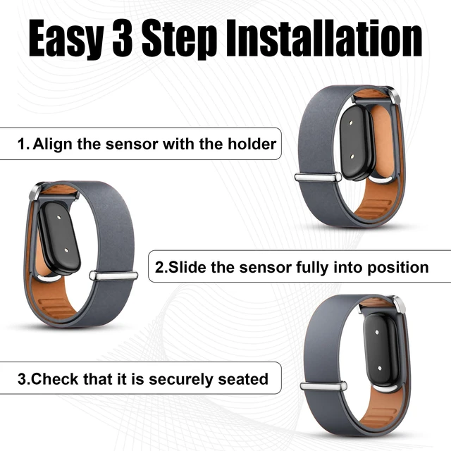 Alt view image 6 of 7 - Top-Grain Cowhide Leather Band Compatible with Google Fitbit Air, Genuine Leather Replacement Strap, Soft Comfortable Wristband for Men and Women