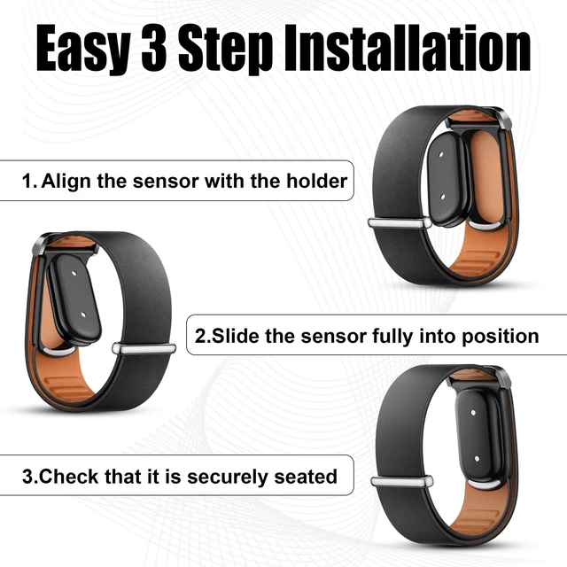 Alt view image 6 of 7 - Top-Grain Cowhide Leather Band Compatible with Google Fitbit Air, Genuine Leather Replacement Strap, Soft Comfortable Wristband for Men and Women