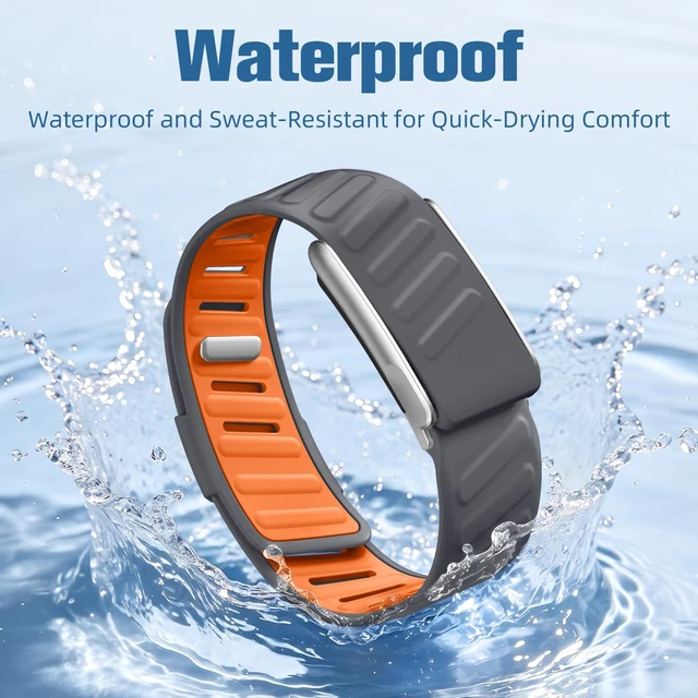 Alt view image 5 of 7 - 2 Pack Bands Compatible with Whoop 5.0 Bands One, Peak and MG/Life, Soft Silicone Breathable Waterproof Sport Adjustable Replacement Strap for Whoop Band 5.0 Women Men
