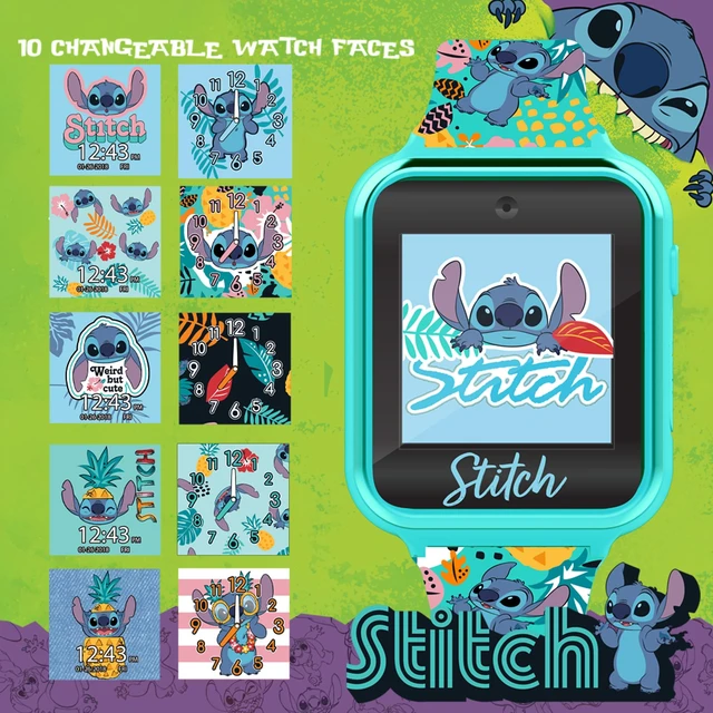 Alt view image 3 of 6 - Disney Stitch Kids Smartwatch with Touchscreen, Camera, Games, Timer, Step Counter, Alarm & Calculator Fun Interactive Watch with 10 Faces & Printed Silicone Strap Fits Wrists 5.5" to 8"