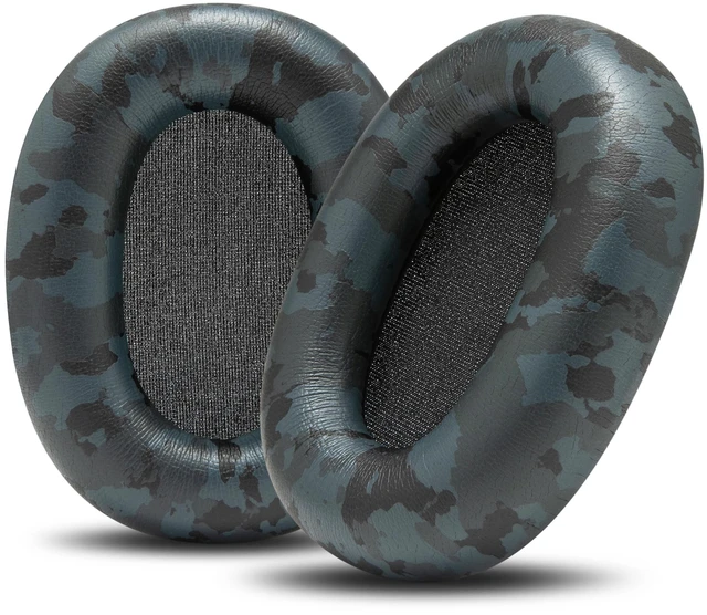 Main image of PadZ XM6 - Premium Replacement Earpads for Sony WH-1000XM6 Made by Wicked Cushions Enhanced Comfort, Durable PU Leather & Sound Isolation Black Camo