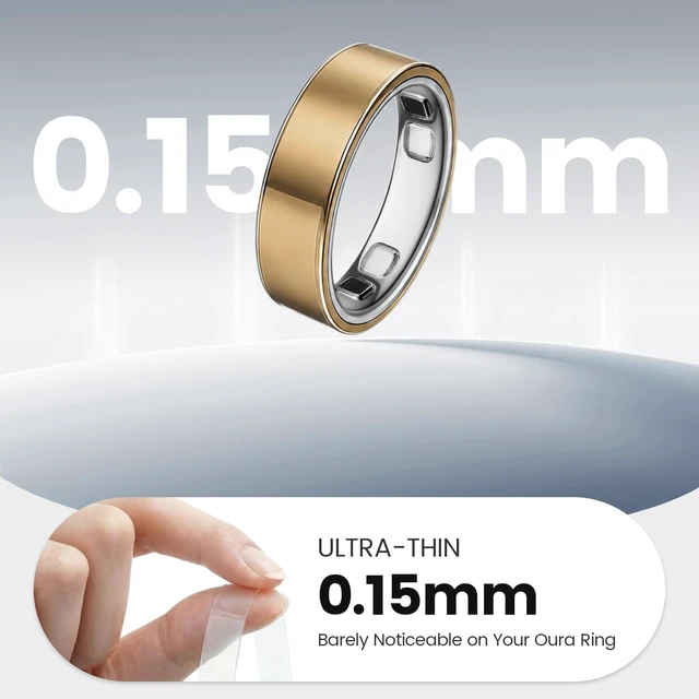 Alt view image 3 of 7 - 20 Pack Cover for Oura Ring 5, Ultra-Thin 0.15mm Clear Skin Protector Anti-Scratch Invisible Transparent Protective Film, Smart Rings Accessories for Oura Ring Gen 5 Cover