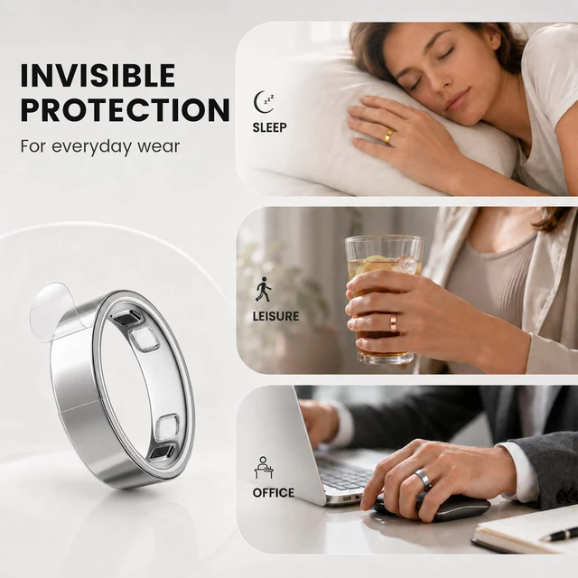 Alt view image 6 of 7 - 20 Pack Cover for Oura Ring 5, Ultra-Thin 0.15mm Clear Skin Protector Anti-Scratch Invisible Transparent Protective Film, Smart Rings Accessories for Oura Ring Gen 5 Cover