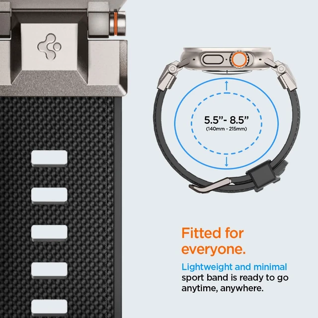 Alt view image 4 of 7 - DuraPro Armor for Apple Watch Band, Durable Metal Connector Strap For Apple Watch Ultra 4/3/2/1 49mm, Series 12/11/10 46mm, 9/8/7 45mm, SE3/SE2/SE/6/5/4 44mm, 3/2/1 42mm, Fabric Black