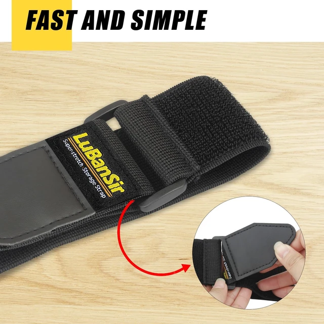 Alt view image 3 of 7 - Cinch Straps, 2" x 12" (8 Pack) for Extension Cords Organization Elastic Hook and Loop Storage Straps with Buckle for Bicycle, Truck, Boat and More for Ropes, Hoses Organization