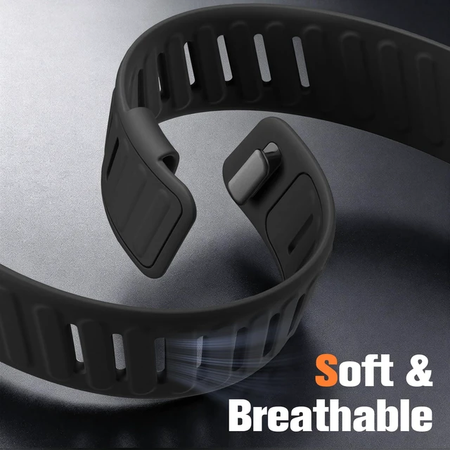 Alt view image 3 of 7 - Silicone Sport Band Compatible with Whoop 5.0/MG, One, Peak & Life Upgrade Soft & Comfortable Silicone Waterproof Breathable Adjustable Replacement Wristbands for Men Women Accessories, Black