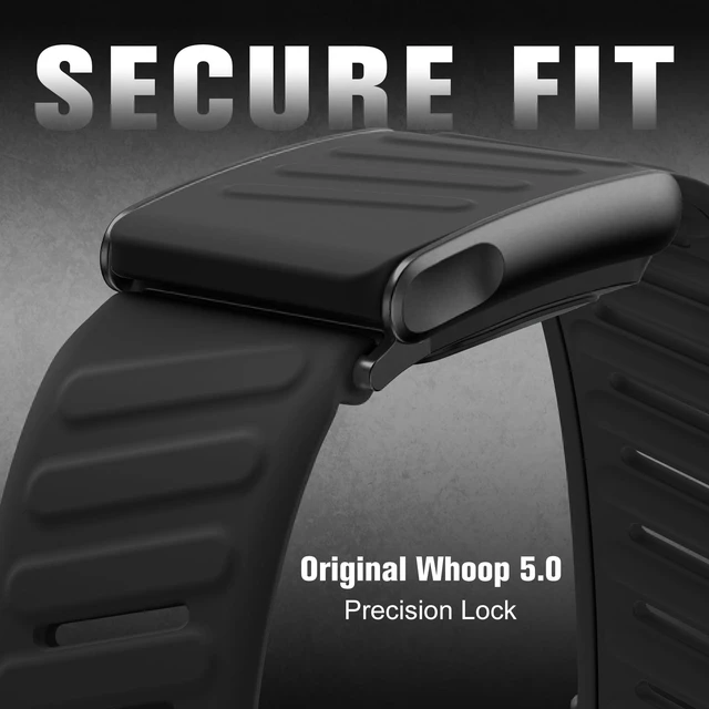 Alt view image 4 of 7 - Silicone Sport Band Compatible with Whoop 5.0/MG, One, Peak & Life Upgrade Soft & Comfortable Silicone Waterproof Breathable Adjustable Replacement Wristbands for Men Women Accessories, Black