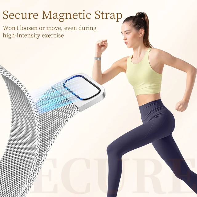 Alt view image 4 of 7 - X-Shape Metal Band Compatible with Fitbit Charge 6/ Charge 5 Bands for Women Men, Soft Stainless Steel Mesh Loop Strap Bracelet Wrist Band Replacement for Fitbit Charge 5/ Charge 6 Fitness Tracker