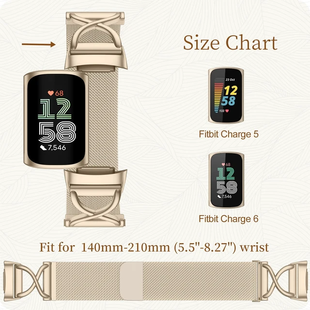 Alt view image 6 of 7 - X-Shape Metal Band Compatible with Fitbit Charge 6/ Charge 5 Bands for Women Men, Soft Stainless Steel Mesh Loop Strap Bracelet Wrist Band Replacement for Fitbit Charge 5/ Charge 6 Fitness Tracker