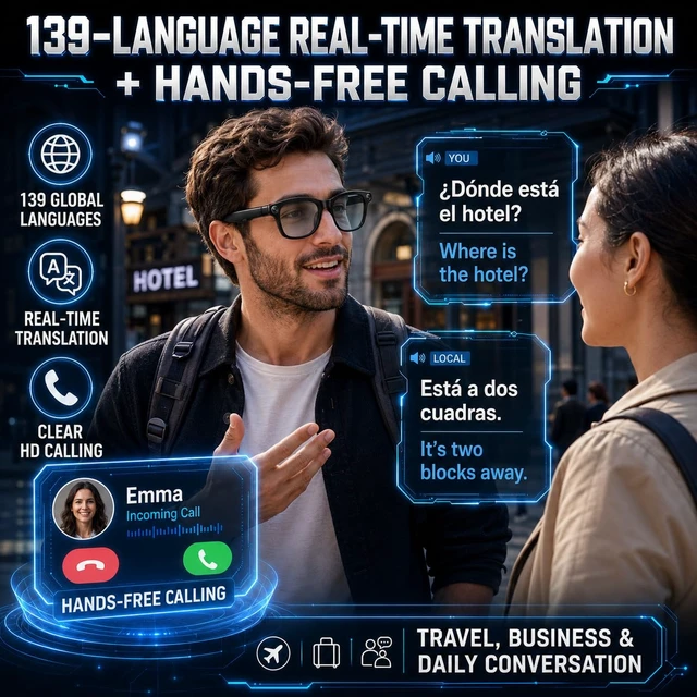 Alt view image 4 of 7 - Ai Smart Glasses with Camera and Bluetooth Audio,4K Video Recording AI glasses 4k video recording;translation;photo capture;bluetooth,audio music;AI assistant;object recognition;for men,women