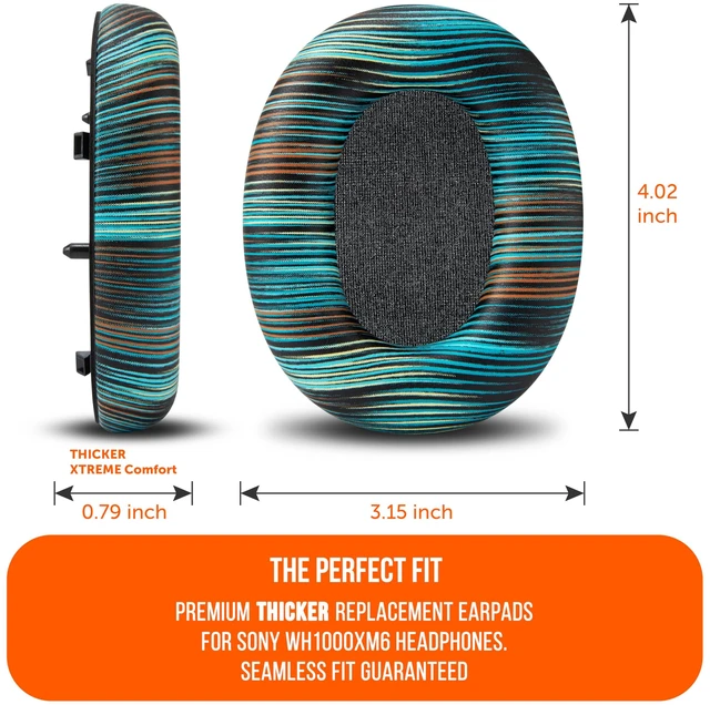 Alt view image 5 of 7 - PadZ XM6 - Premium Replacement Earpads for Sony WH-1000XM6 Made by Wicked Cushions Enhanced Comfort, Durable PU Leather & Sound Isolation The Simulation