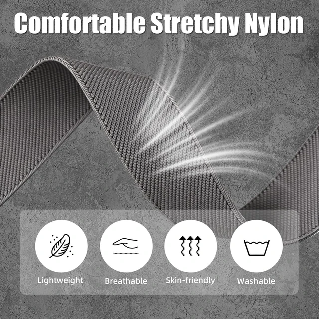 Alt view image 6 of 7 - Nylon Bicep Band Compatible for Google Fitbit Air Active Band,Arm Strap Adjustable Stretchy Arm Bands Replacement Wristband for Fitbit Air,Lightweight Sweat-Proof Sport Armband for Women Men