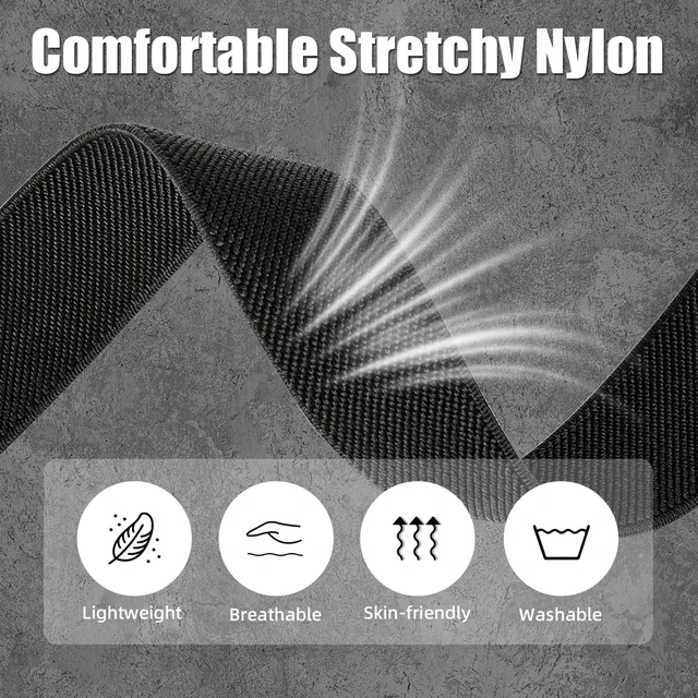 Alt view image 6 of 7 - Nylon Bicep Band Compatible for Google Fitbit Air Active Band,Arm Strap Adjustable Stretchy Arm Bands Replacement Wristband for Fitbit Air,Lightweight Sweat-Proof Sport Armband for Women Men