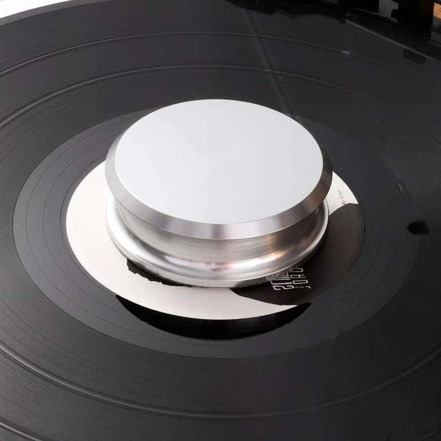 Alt view image 3 of 5 - Record Weight Stabilizer, 10.8oz Vinyl Weight for Turntable (Silver) Turntable Weight Clamps, Aluminum Vinyl Record Stabilizer, Reduces Vibration for LP Record Player, Fits Most Turntables