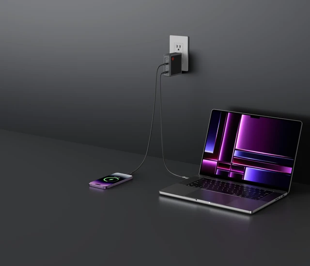 Alt view image 6 of 7 - 150W 4-Port GaN PD3.1 140W USB-C Wall Charger, No-Reset, for MacBook