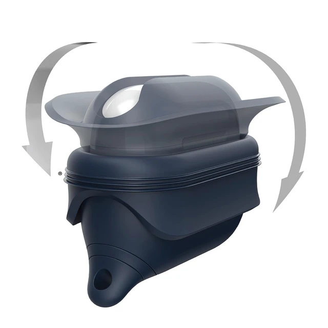 Alt view image 3 of 7 - Waterproof Case for AirPods Pro 2nd Generation and AirPods Pro 1st Generation - Wireless and USB-C Charging Compatible, One Piece Design, High Drop Protection Case with Carabiner
