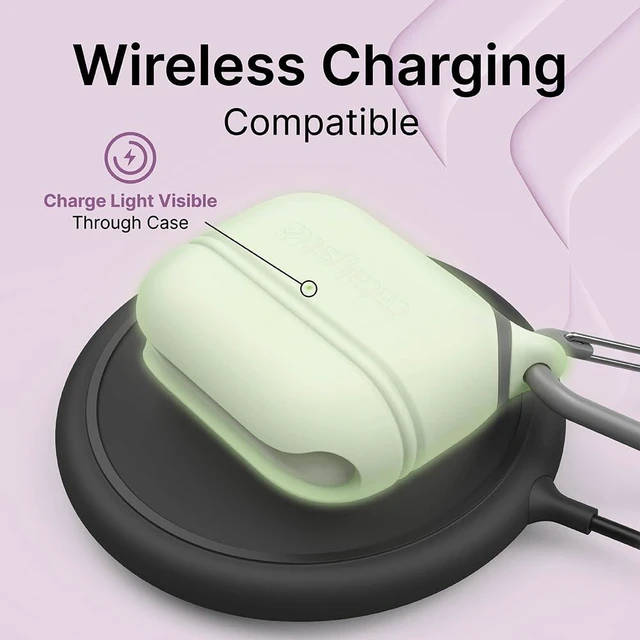 Alt view image 6 of 7 - Waterproof Case for AirPods Pro 2nd Generation and AirPods Pro 1st Generation - Wireless and USB-C Charging Compatible, One Piece Design, High Drop Protection Case with Carabiner