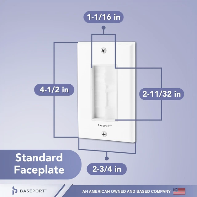 Alt view image 3 of 7 - TRADESAFE Brush Wall Plate Cable Pass Through, Hide Wires In Wall, 6 pack For In-Wall Cable Management, White Single Gang Brush Plate with Low Voltage Mounting Bracket, ETL-Listed
