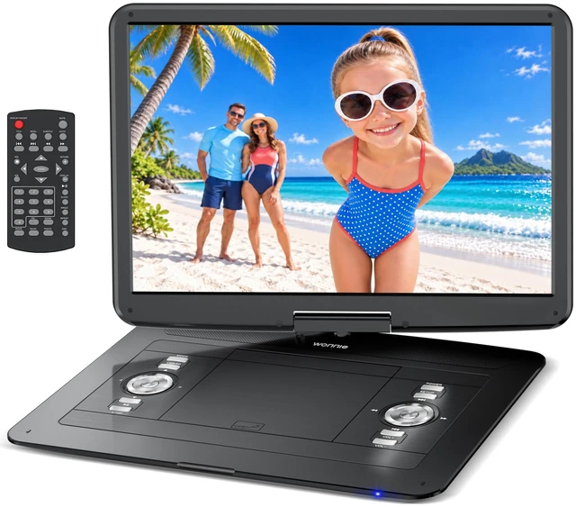 Main image of 18" Portable DVD Player with 15.6" HD Swivel Screen, 6-Hour Rechargeable Battery, DVD Player Portable Supports MP4&MKV Video/USB/SD Card/Sync TV, Dual Stereo Speakers, All Regions